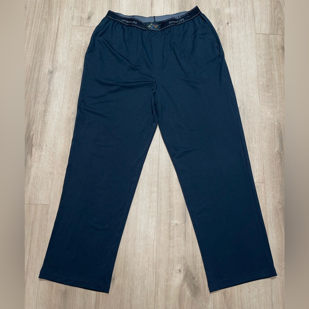 Greg Norman Navy Sweatpants Mens Size Large Comfort Lounge Golf Stretch Pockets